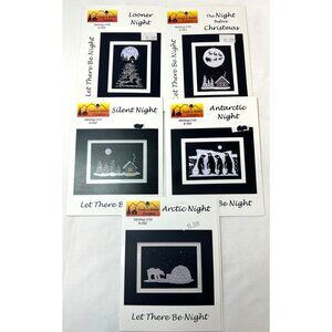 Funk & Weber Designs Let There Be Night Cross Stitch Pattern Set Of 5
